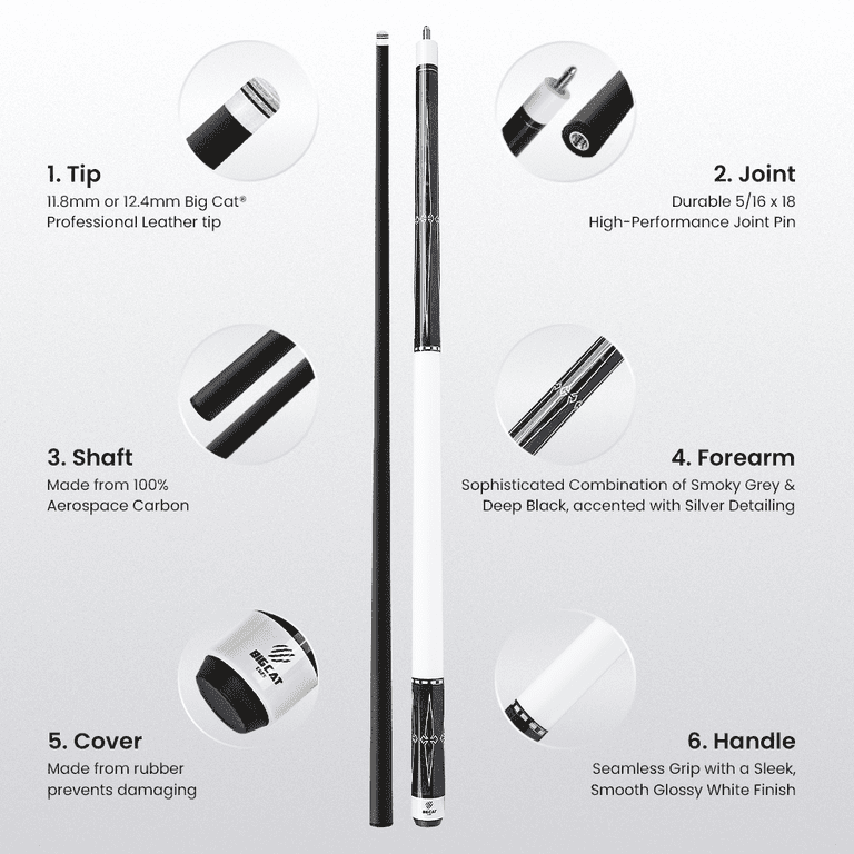 Big Cat Carbon IV Grey Black - Big Cat Cues