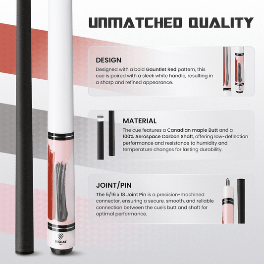 Big Cat Carbon Paint V Gauntlet Red - Big Cat Cues