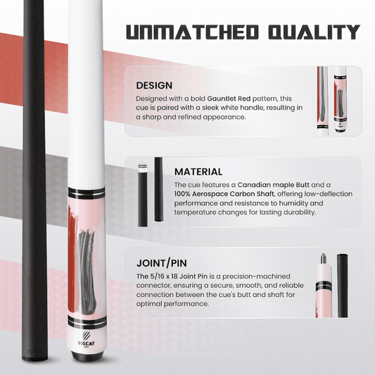 Big Cat Carbon Paint V Gauntlet Red - Big Cat Cues