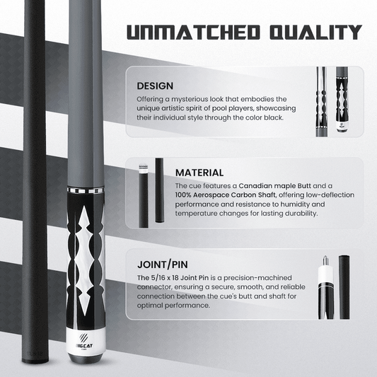 Big Cat Carbon V Black Black - Big Cat Cues