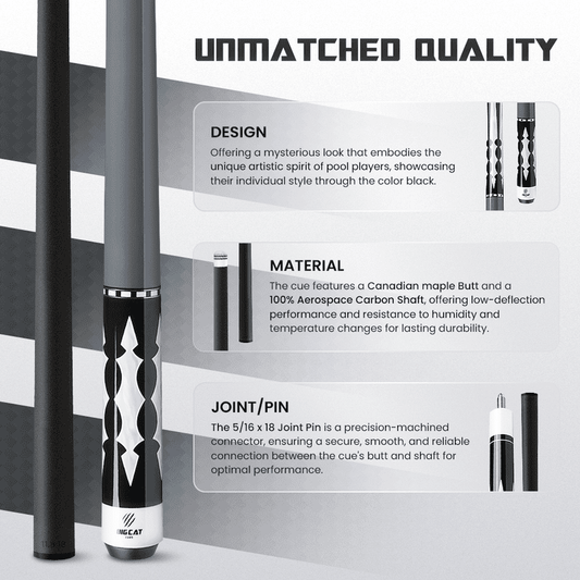 Big Cat Carbon V Black Black - Big Cat Cues