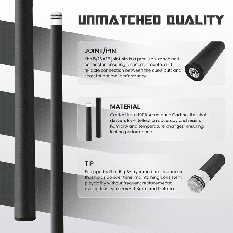 Big Cat Carbon Fiber Shaft 5/16 x 18 - Big Cat Cues