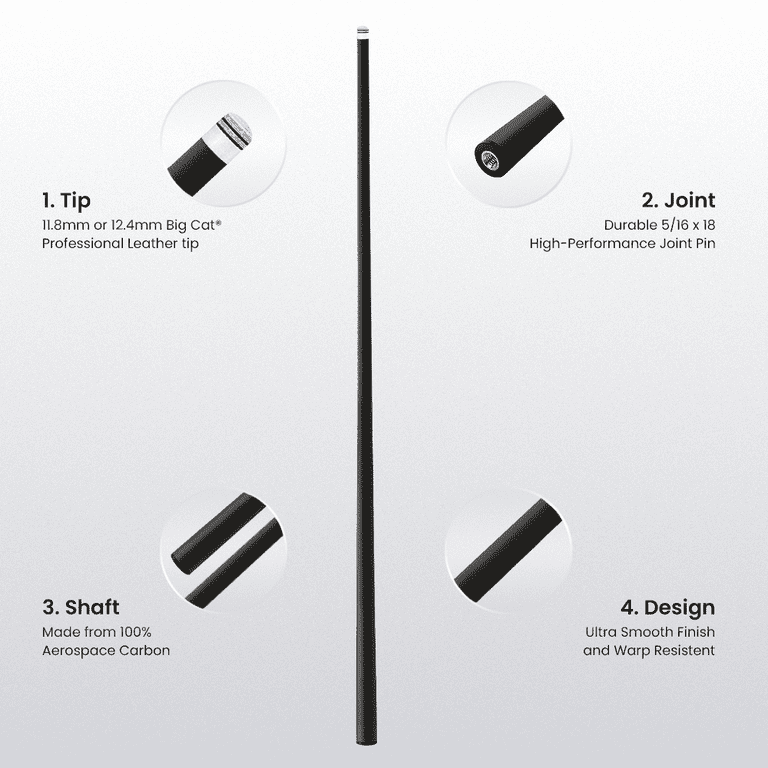 Big Cat Carbon Fiber Shaft 5/16 x 18 - Big Cat Cues