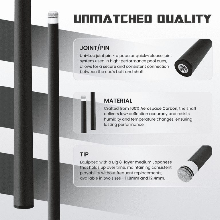 Big Cat Carbon Fiber Shaft Uni-Loc - Big Cat Cues