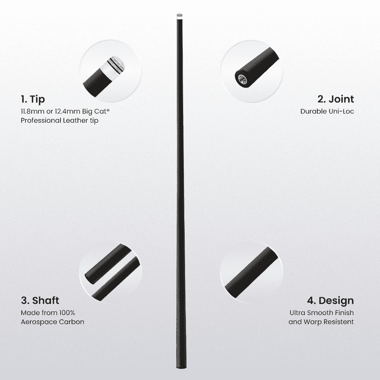 Big Cat Carbon Fiber Shaft Uni-Loc - Big Cat Cues