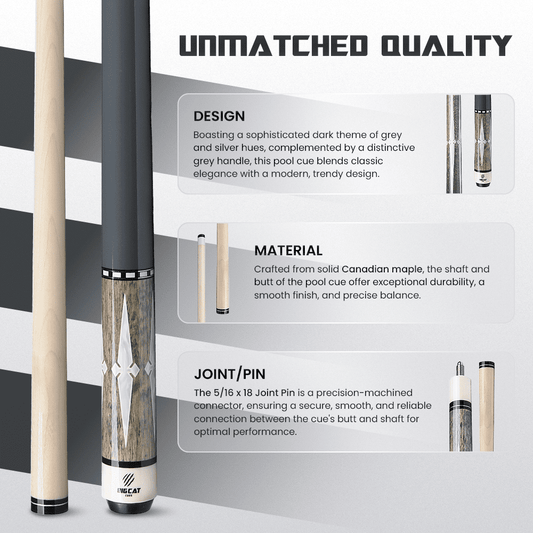 Big Cat VI Grey Silver - Big Cat Cues