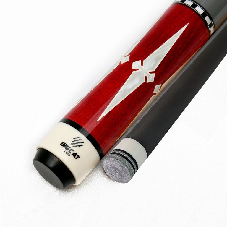 Big Cat Carbon I Red Silver - Big Cat Cues