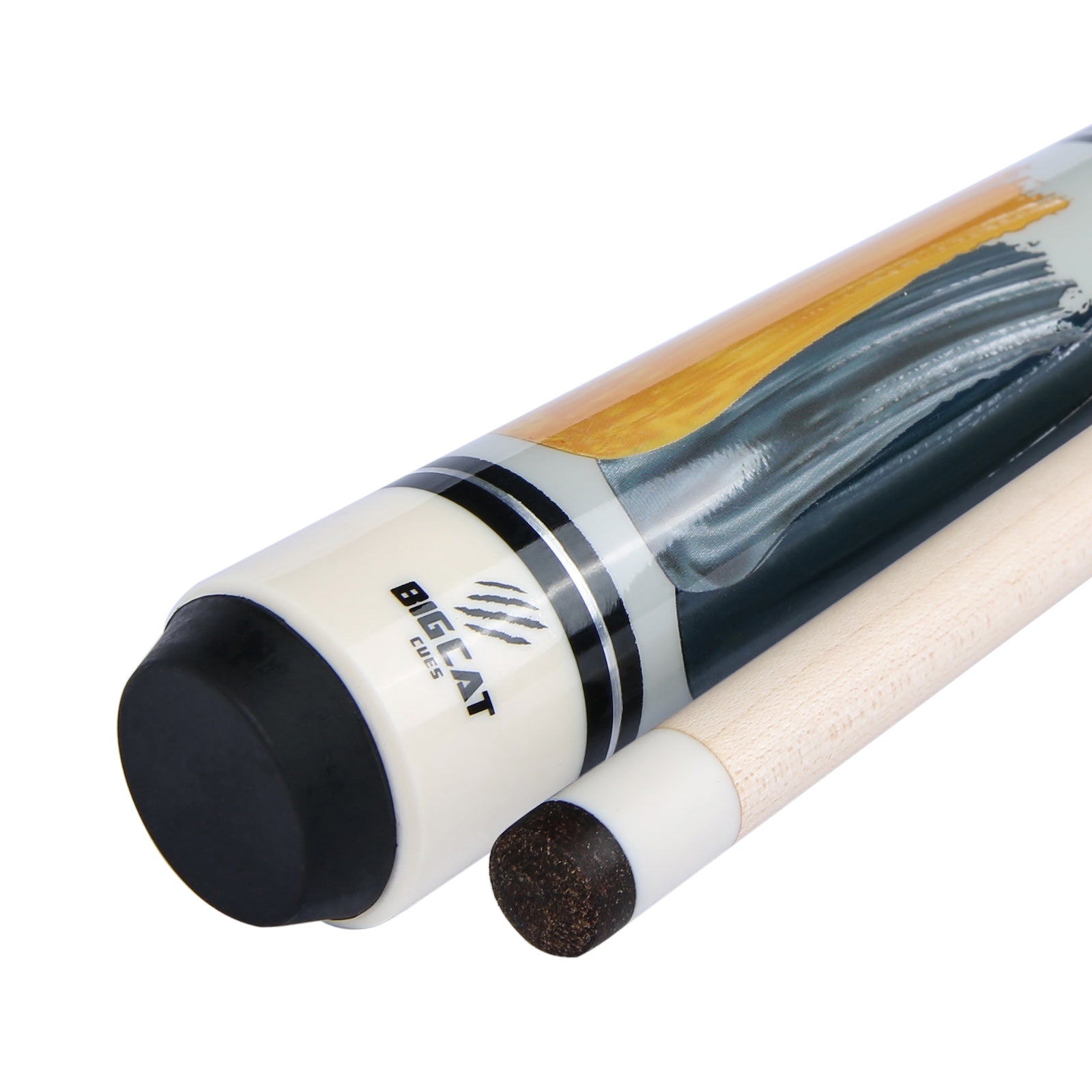 Big Cat Paint VI Electric Ocean Pool Cue Stick - 18/19/20/21 oz, Big Cat Professional Leather tip, 12.5mm, 58" Length, Billiard Pool Cue Sticks for Men, Ideal for Home or Commercial/Bar Settings, Premium Quality Grade A Canadian Maple