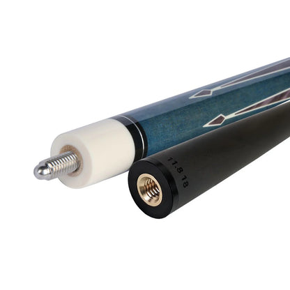 Timeless Carbon Blue with White Handle Cue