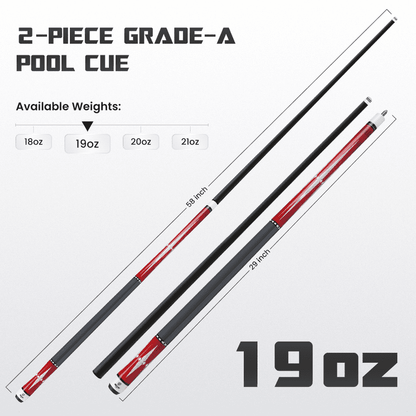 Big Cat Carbon I Red Silver - Big Cat Cues
