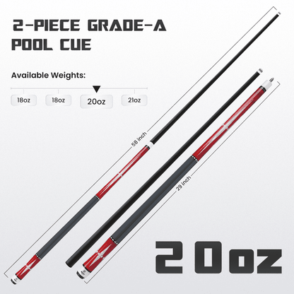 Big Cat Carbon I Red Silver - Big Cat Cues