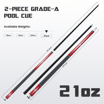 Big Cat Carbon I Red Silver - Big Cat Cues