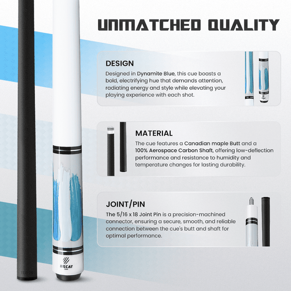 Big Cat Carbon Paint II Dynamite Blue Cue – Big Cat Cues