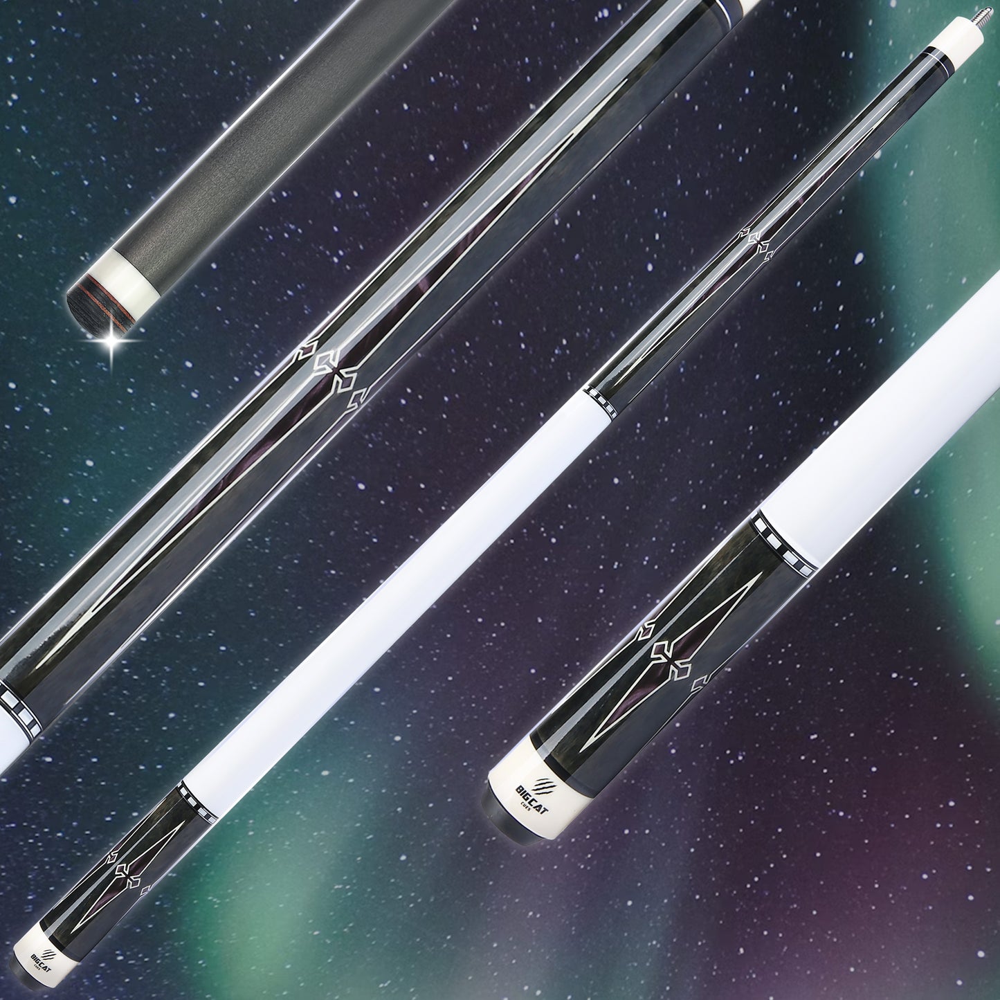 Timeless Carbon Black/Grey With White Handle