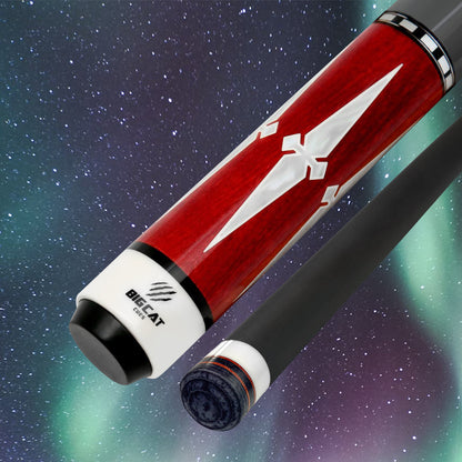 Big Cat Carbon I Red Silver Cue