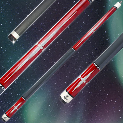 Timeless Carbon Red/Silver with Grey Handle Cue