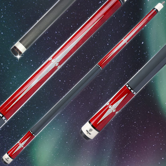 Timeless Carbon Red/Silver with Grey Handle Cue