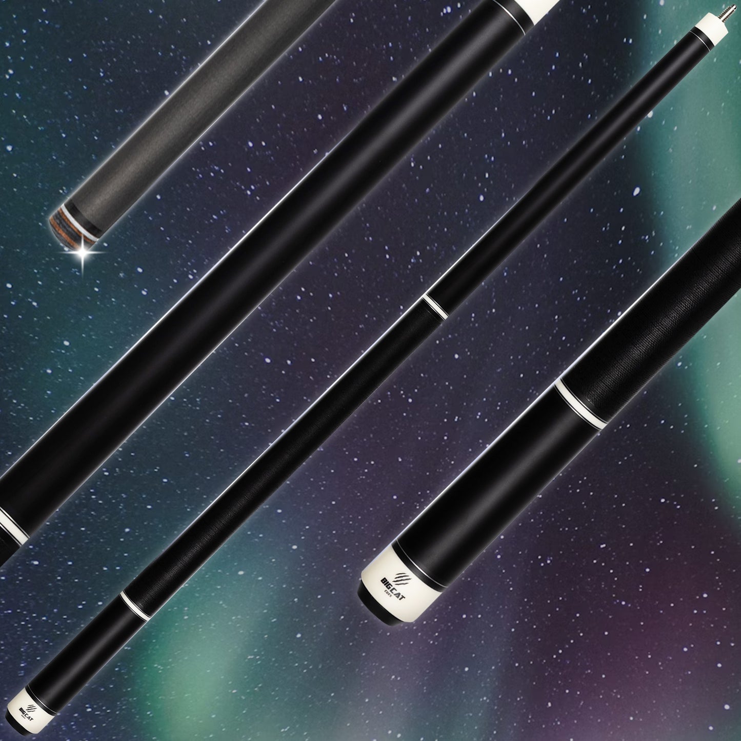 Timeless Carbon Matt Black Cue with Irish Linen Wrap