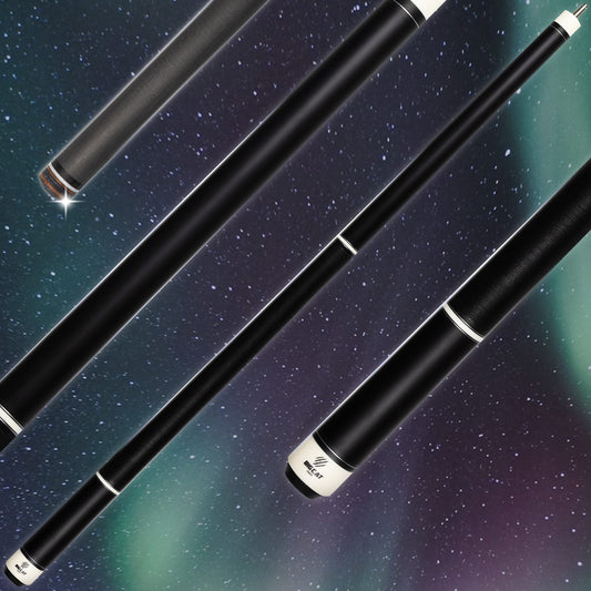 Timeless Carbon Matt Black Cue with Irish Linen Wrap