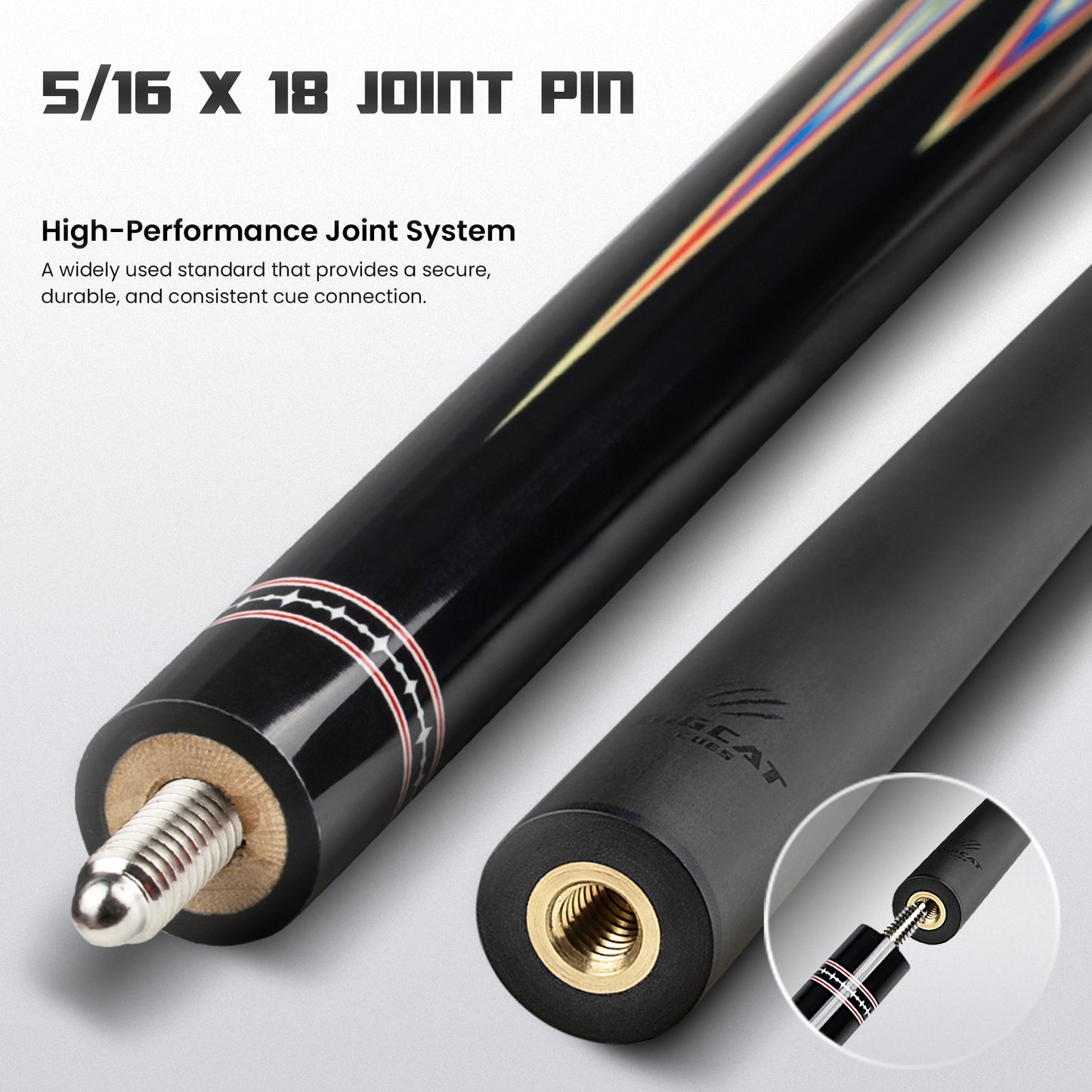 Mondo Carbon Butterfly Blue/Black Cue