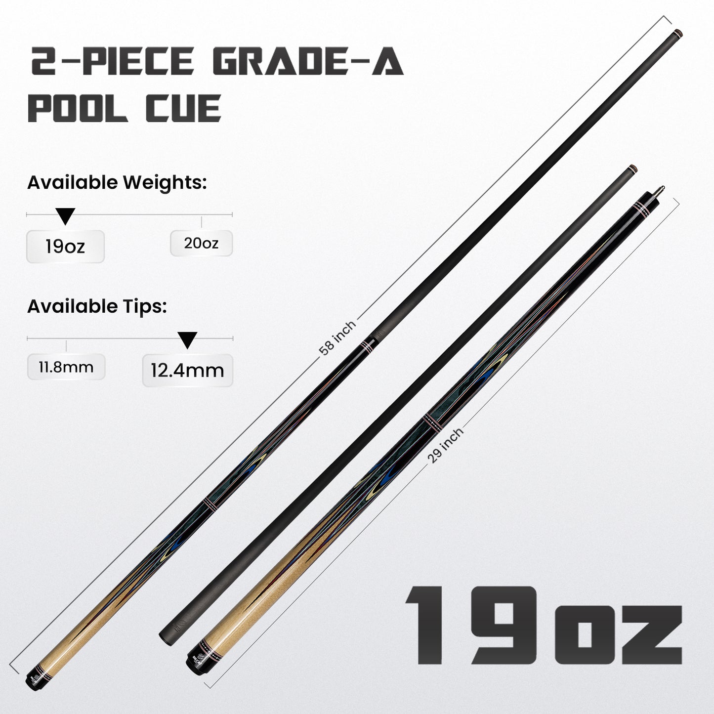 Mondo Carbon Butterfly Blue/Black Cue