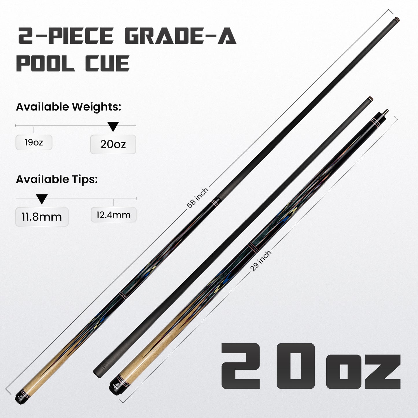 Mondo Carbon Butterfly Blue/Black Cue