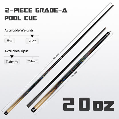 Mondo Carbon Butterfly Blue/Black Cue