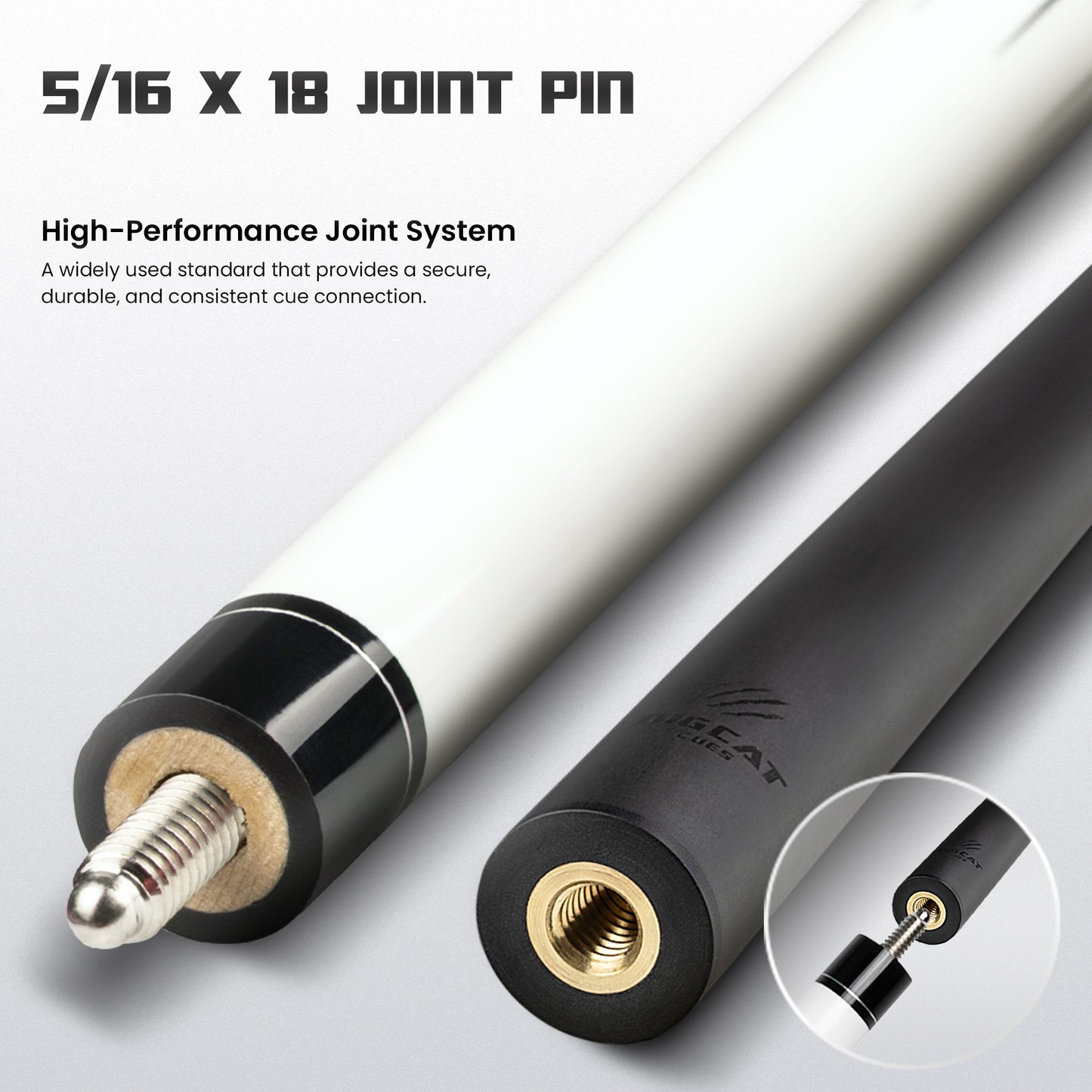Mondo Carbon White/Aqua Teal Cue