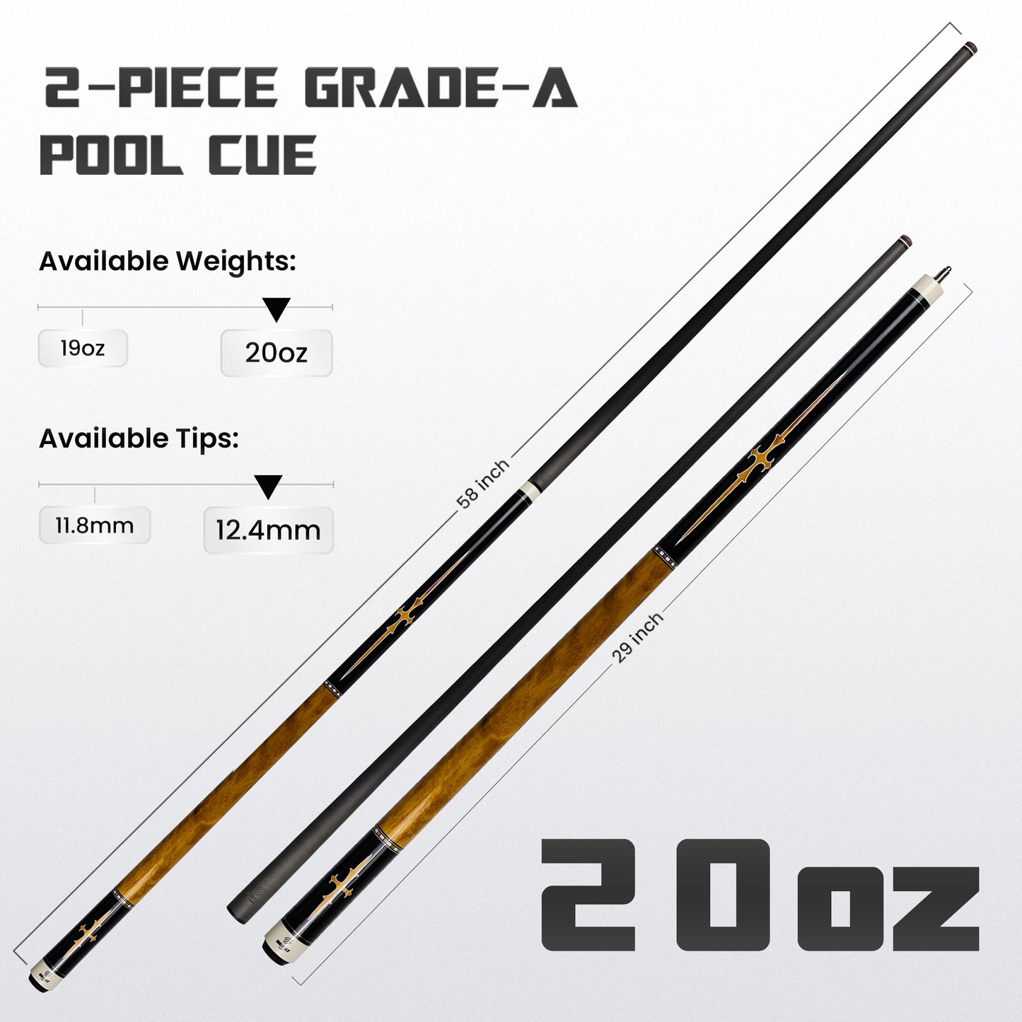 Mondo Carbon Curly Maple/Black Cue
