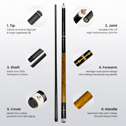 Mondo Carbon Curly Maple/Black Cue