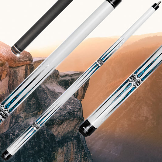 Mondo Carbon White/Aqua Teal Cue
