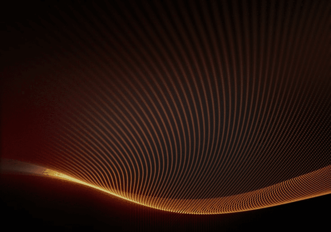 Abstract pattern of curved lines on a dark background