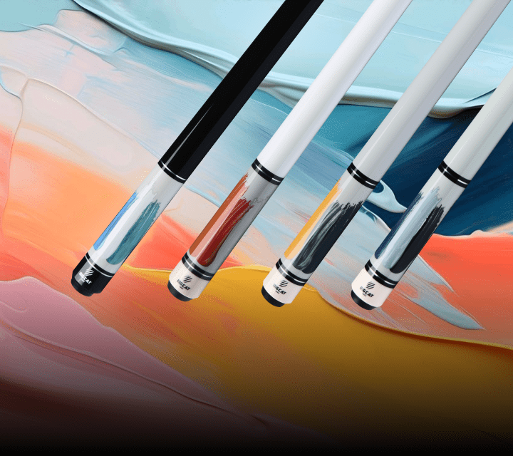 Three vape devices with different colored liquids on a colorful abstract background